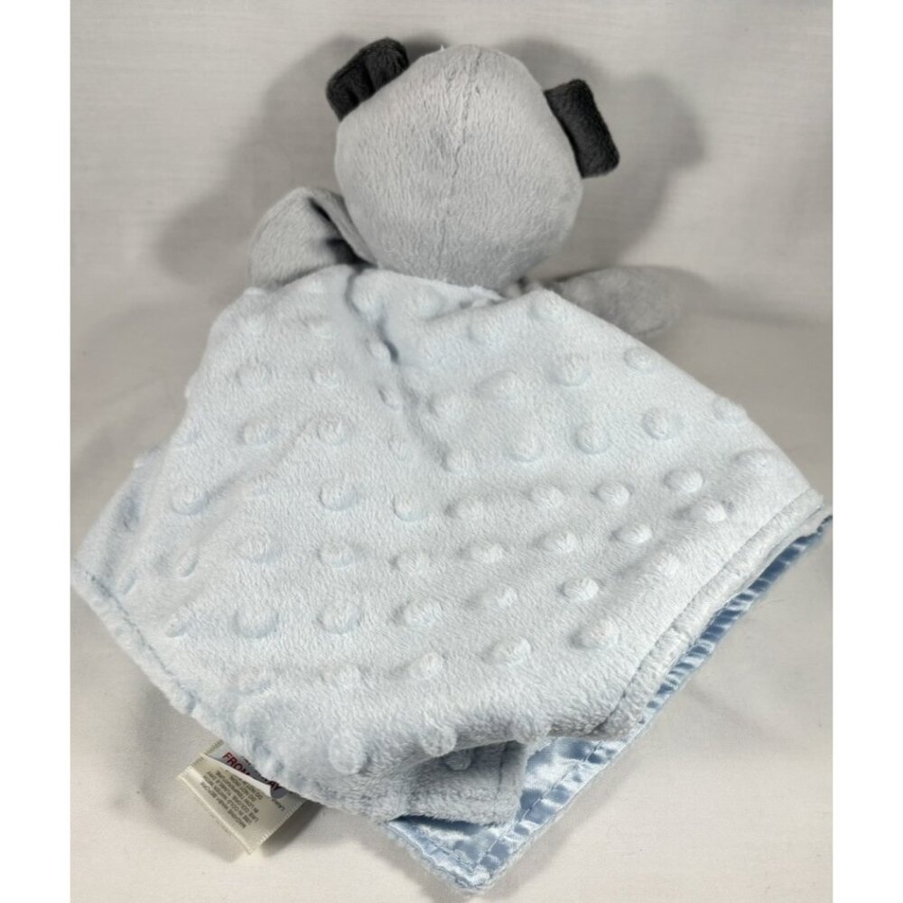 Kyle & Deena Puppy Plush Baby Security Lovey Blanket Blue Minky Dot 14x14 - Picture 4 of 6